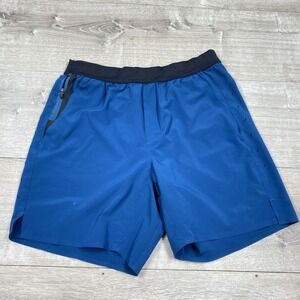 Ten Thousand Shorts Mens Medium Blue The Interval Short 7in Running Zip Pocket